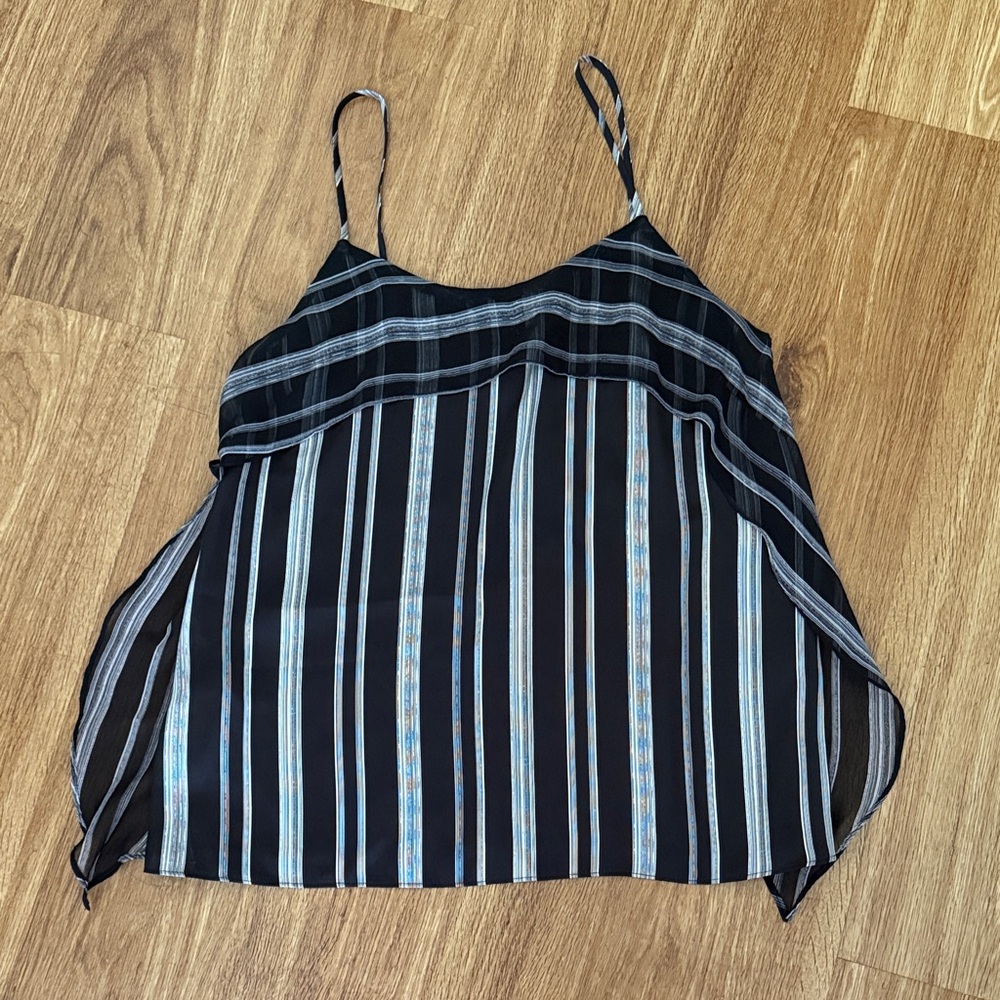 BCBGeneration Black and White Striped Camisole